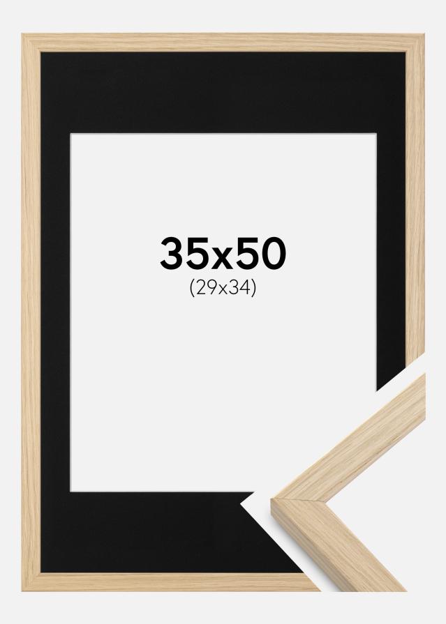 Ram med passepartou Kader Grimsåker Eiken 35x50 cm - Passe-partout Zwart 30x35 cm
