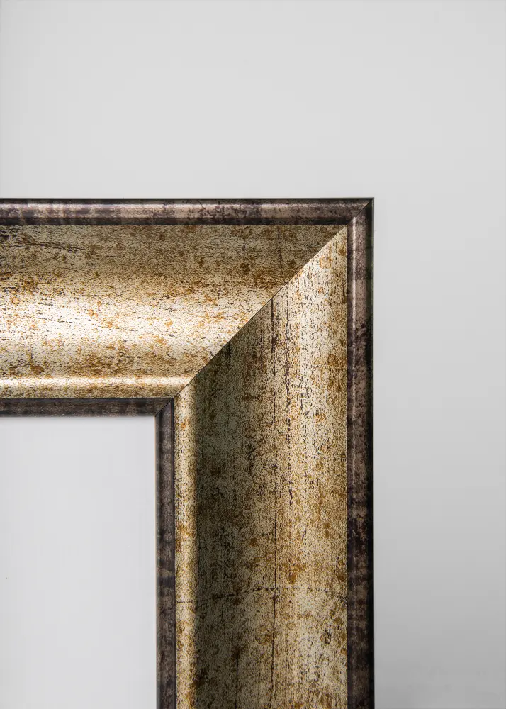 Ram med passepartou Kader Saltsjöbaden Antiek goud 40x50 cm - Passe-partout Wit 28x35 cm