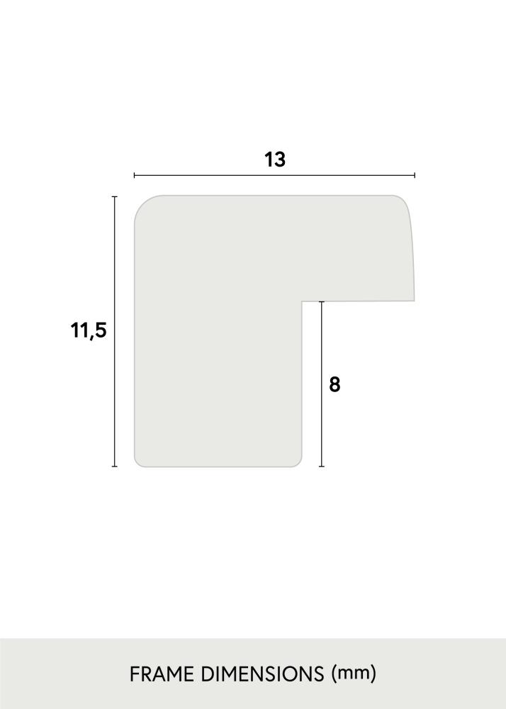 Ram med passepartou Kader Edsbyn Eiken 60x60 cm - Passe-partout Wit 50x50 cm