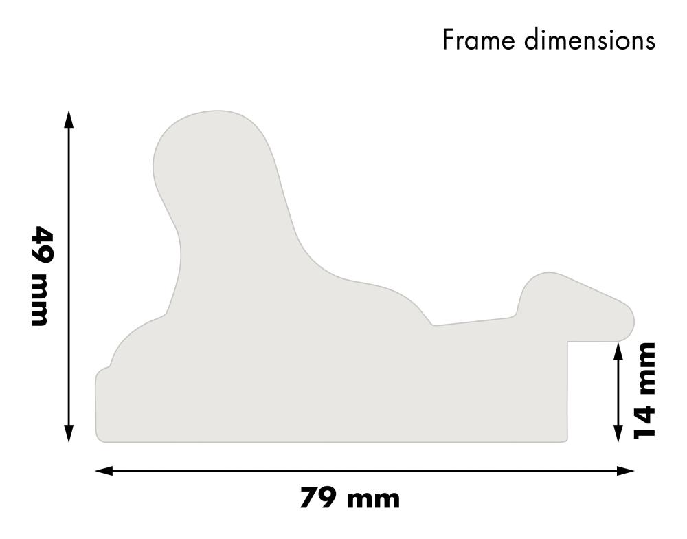 Ramverkstad Kader Gysinge Premium Zilver 60x90 cm