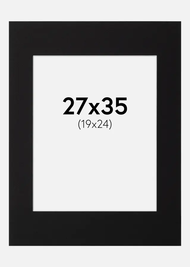 Galleri 1 Passe-partout Canson Zwart (Witte kern) 27x35 cm (19x24)