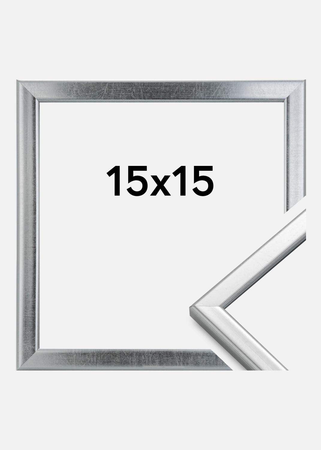 Product Image for Kader Slim Mat Ontspiegeld Glas Zilver 15x15 cm
