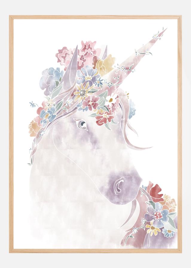 Bildverkstad Unicorn Floral Poster