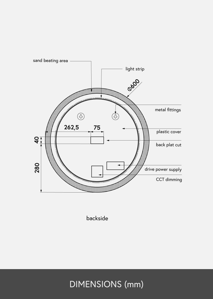 KAILA KAILA Spiegel Circular LED 60 cm Ø