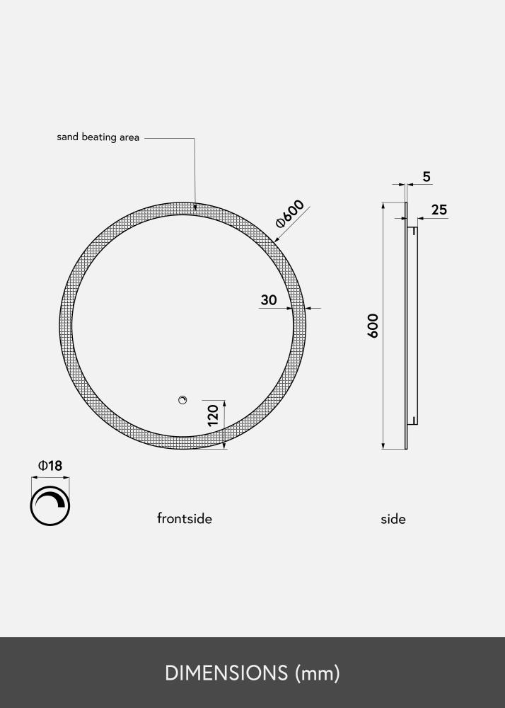 KAILA KAILA Spiegel Circular LED 60 cm Ø