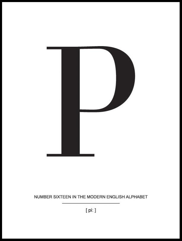 Bildverkstad Letter P Poster