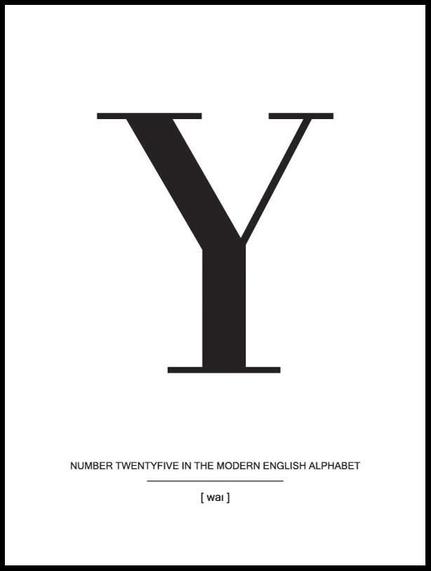 Bildverkstad Letter Y Poster