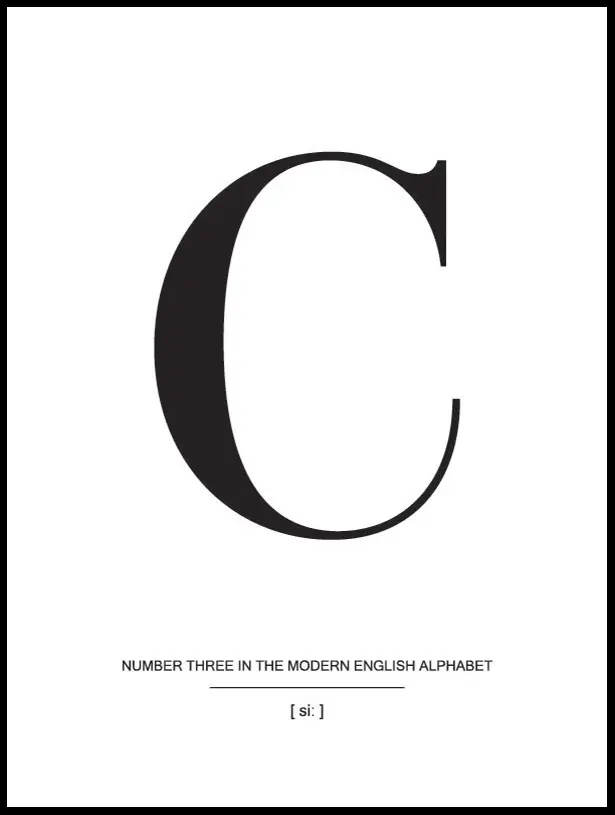 Bildverkstad Letter C Poster