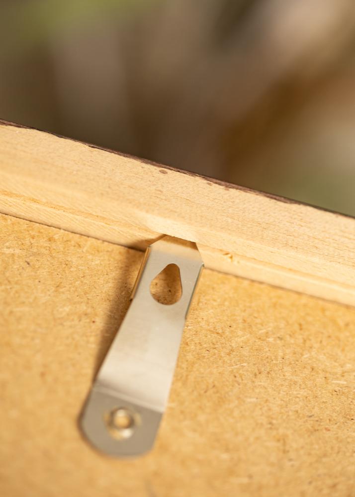 Ram med passepartou Fotokader Hermes Teak 60x90 cm - Passe-partout Wit 50x75 cm