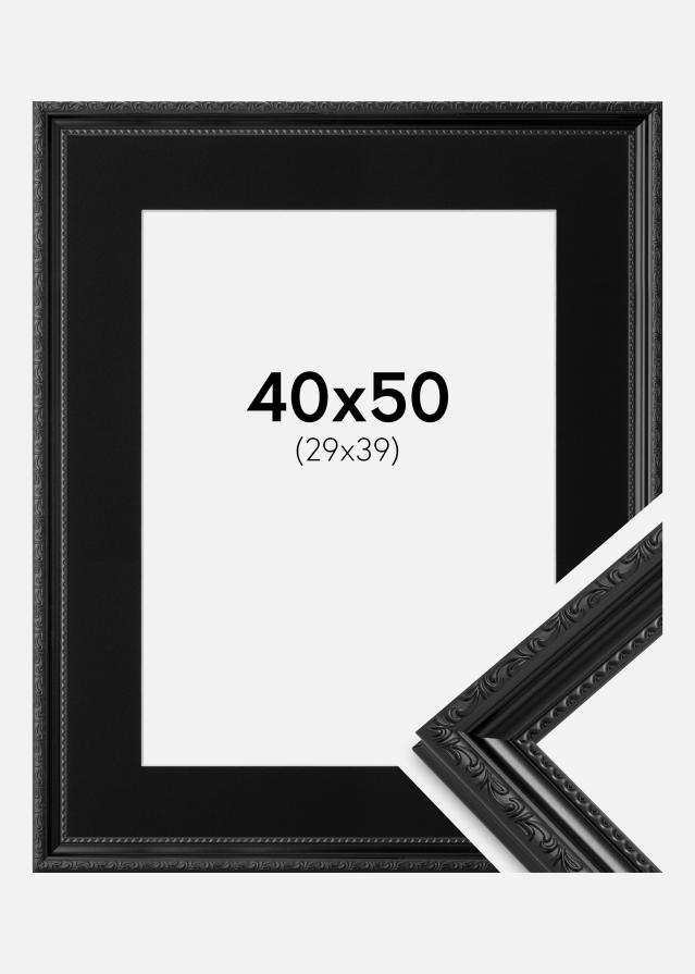 Ram med passepartou Kader Abisko Zwart 40x50 cm - Passe-partout Zwart 30x40 cm