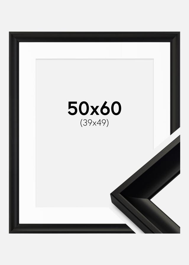 Ram med passepartou Kader Öjaren Zwart 50x60 cm - Passe-partout Wit 40x50 cm