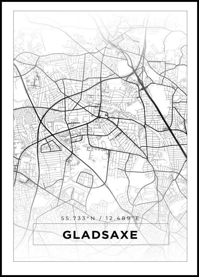 Bildverkstad Map - Gladsaxe - White Poster