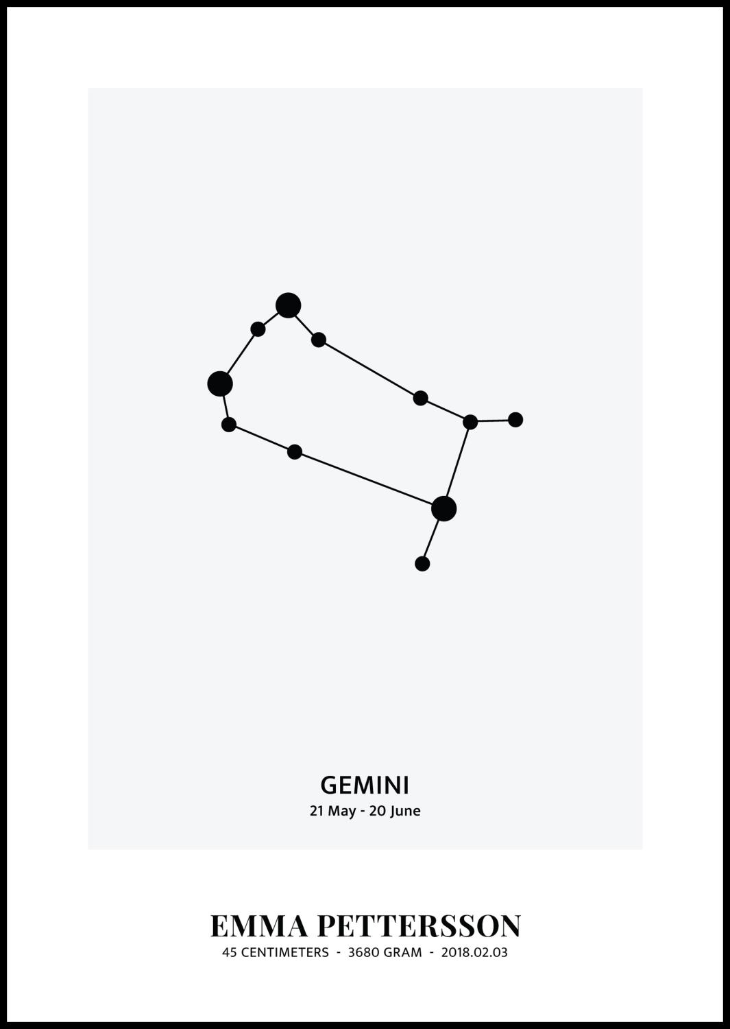 Product Image for Gemini - Star Signs (50x70 cm)