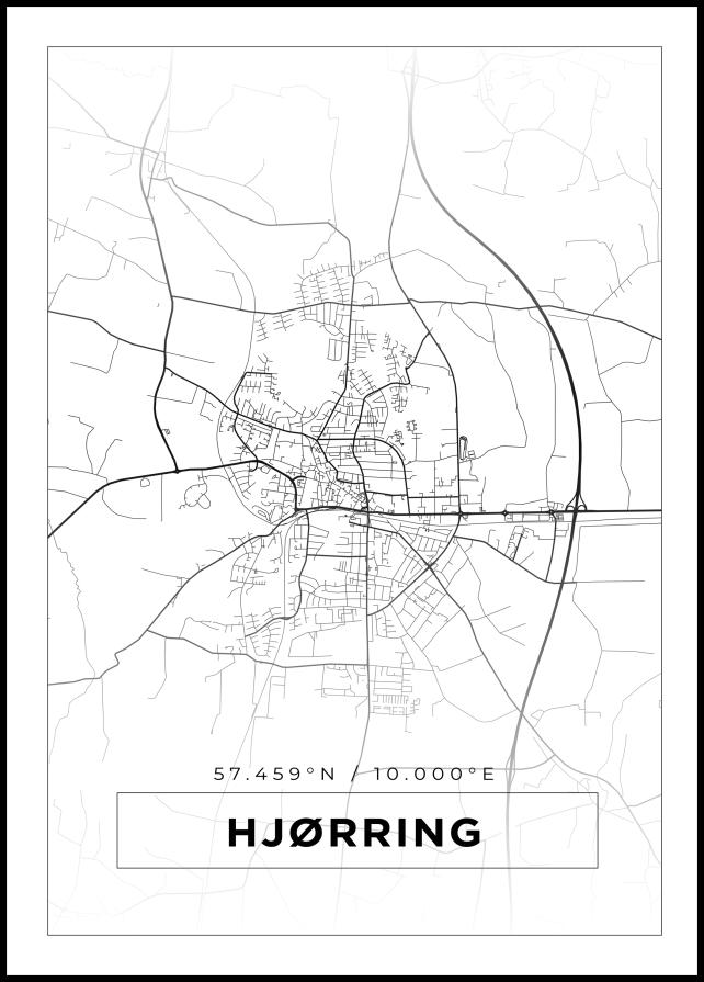 Bildverkstad Map - Hjørring - White Poster