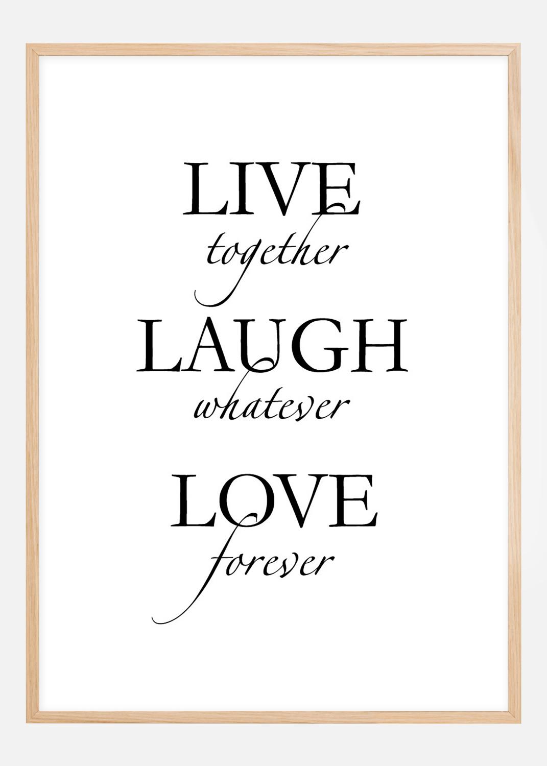 Product Image for Live, laugh, love - Black Poster (30x40 cm)