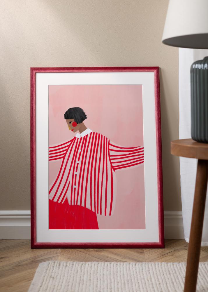 Jämtlands Ramfabrik Kader Cornwall Acrylglas Donkerrood 30x30 cm