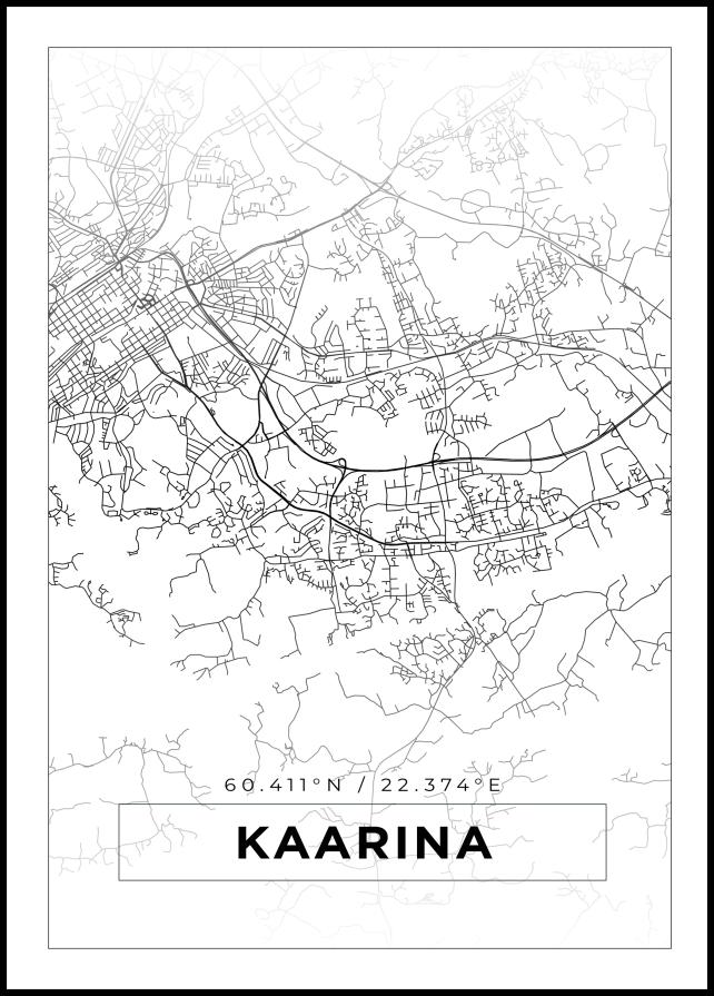 Bildverkstad Map - Kaarina - White Poster