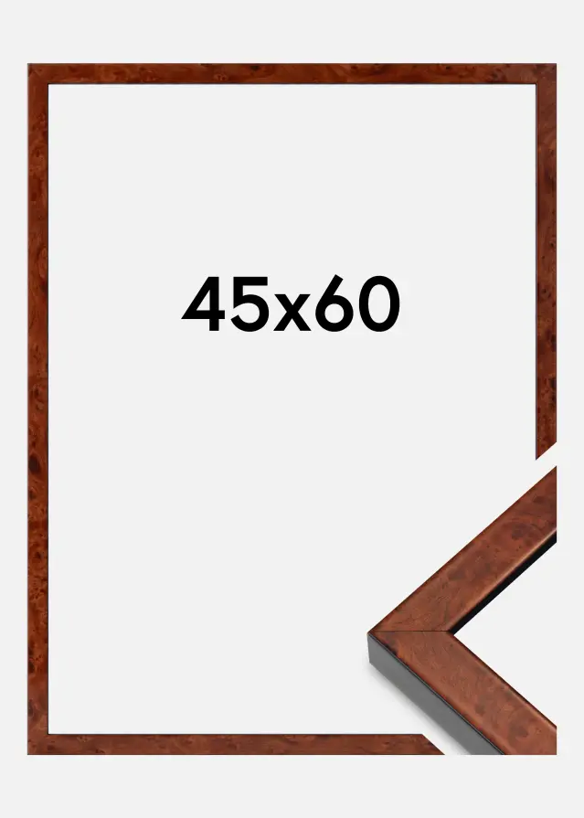 Mavanti Kader Hermes Acrylglas Burr Walnut 45x60 cm