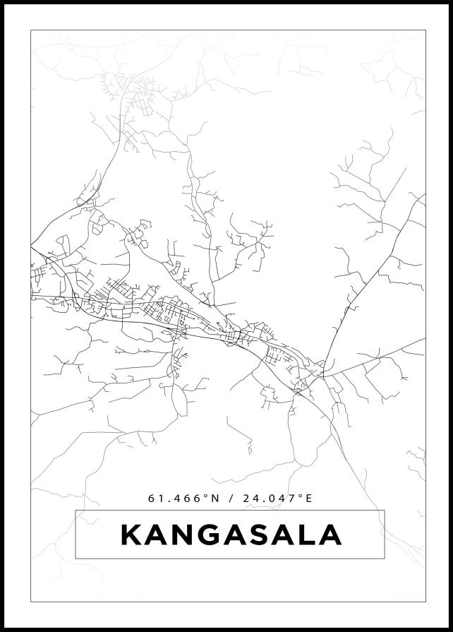 Bildverkstad Map - Kangasala - White Poster