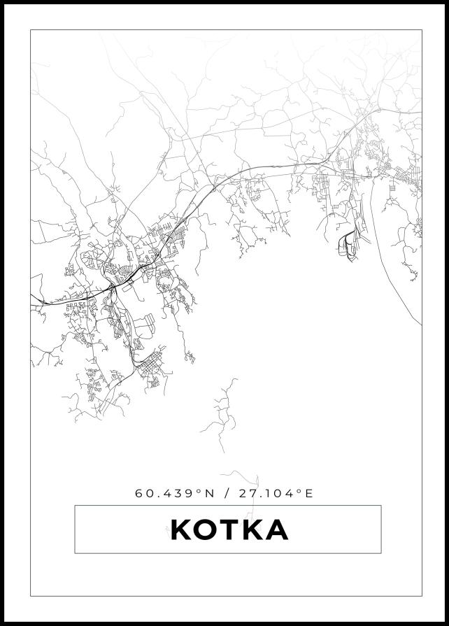 Bildverkstad Map - Kotka - White Poster