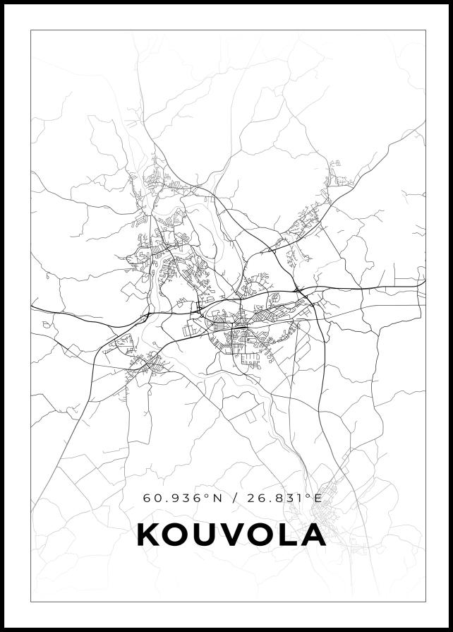 Bildverkstad Map - Kouvola - White Poster