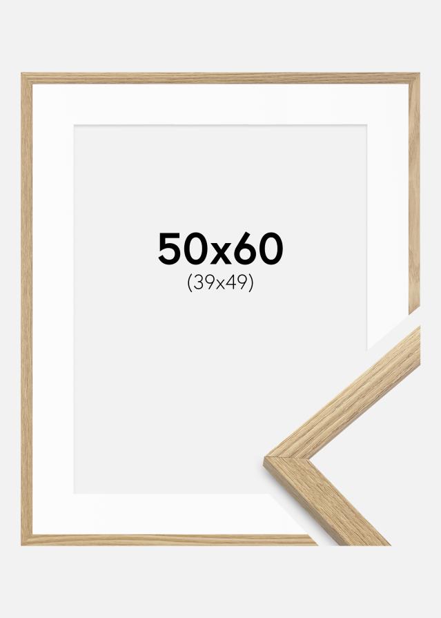 Ram med passepartou Kader Trendy Eiken 50x60 cm - Passe-partout Wit 40x50 cm