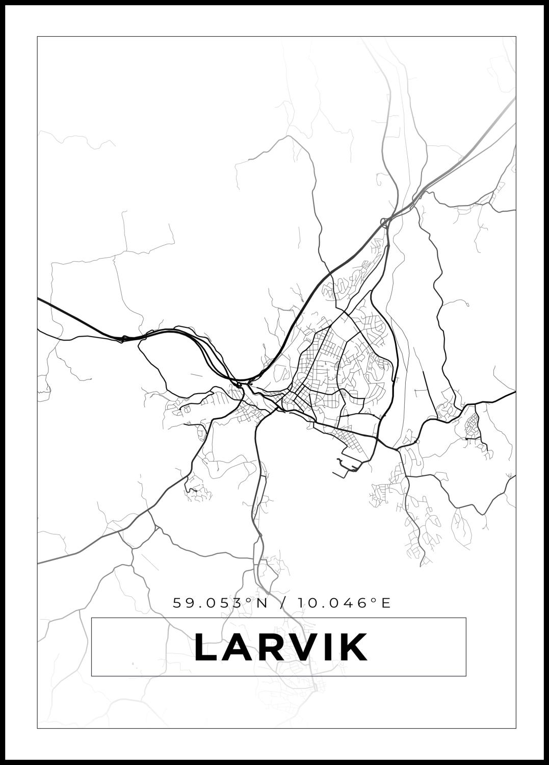 Product Image for Map - Lavrik - White Poster (21x29,7 cm (A4))