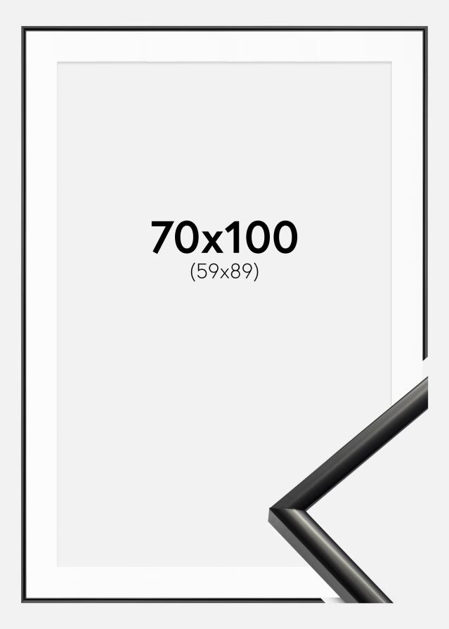 Ram med passepartou Kader New Lifestyle Zwart 70x100 cm - Passe-partout Wit 60x90 cm