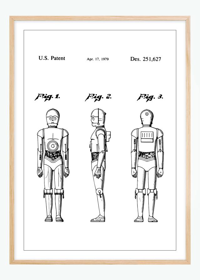 Bildverkstad Patenttekening - Star Wars - C-3PO Poster