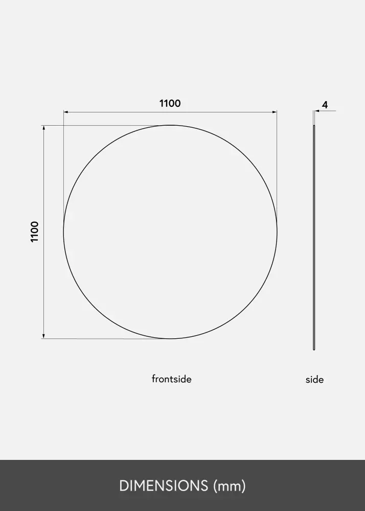 KAILA KAILA Ronde Spiegel Rose Gold 110 cm Ø