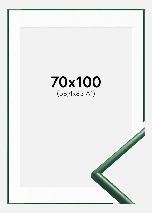 Ram med passepartou Kader New Lifestyle Moss Green 70x100 cm - Passe-partout Wit 59,4x84 cm (A1)