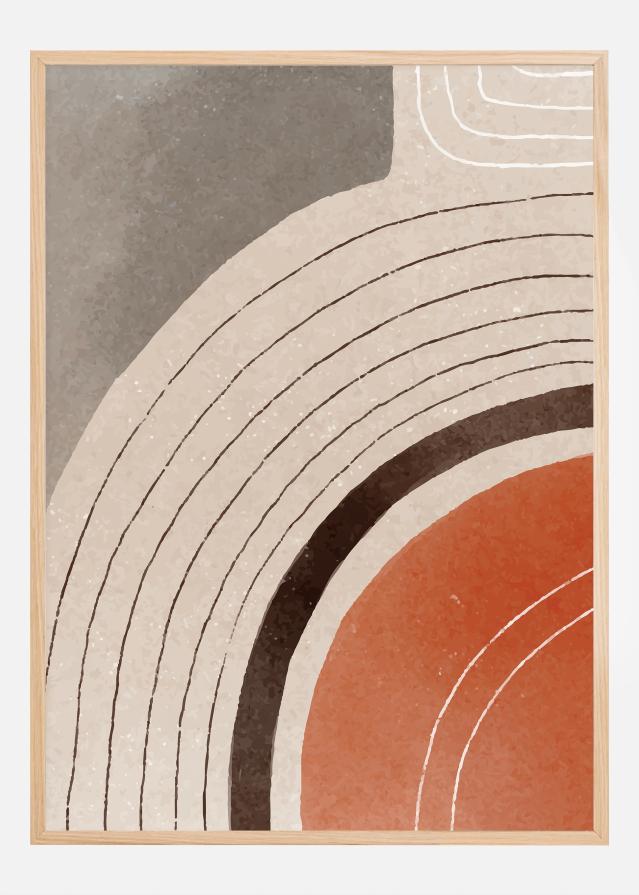 Bildverkstad Orange Minimal Shapes II Poster