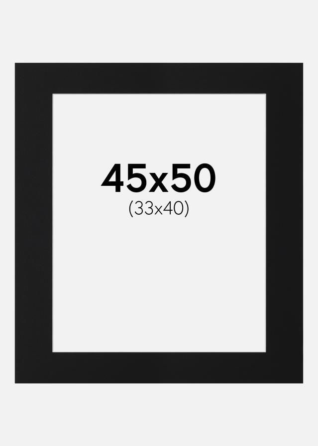 Artlink Passe-partout Zwart Standaard (Witte kern) 45x50 cm (33x40)
