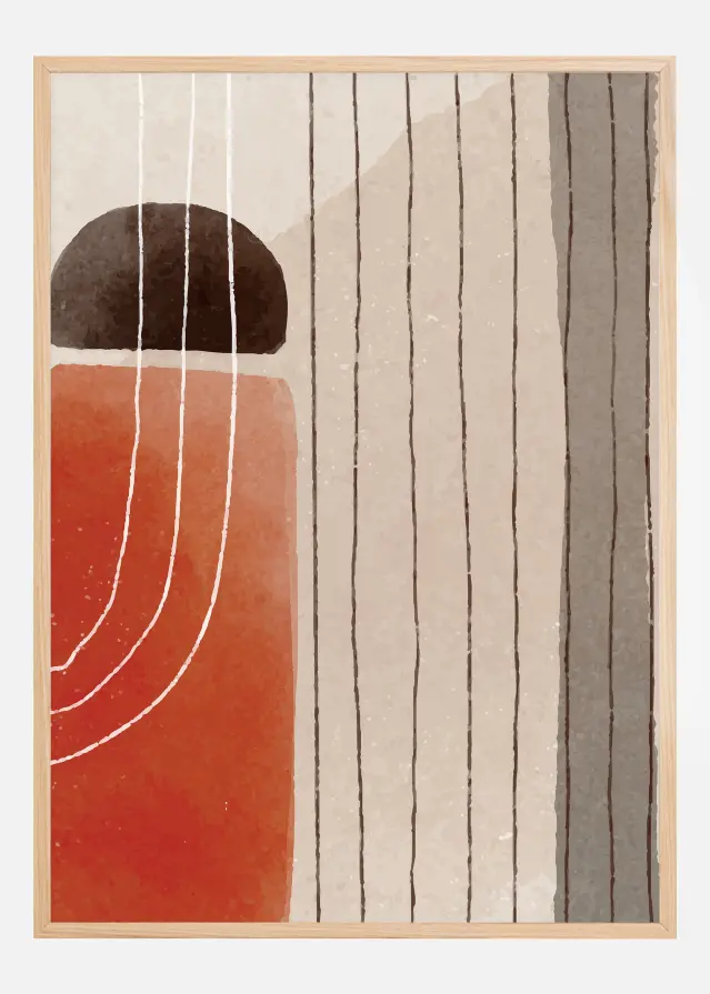 Bildverkstad Orange Minimal Shapes III Poster