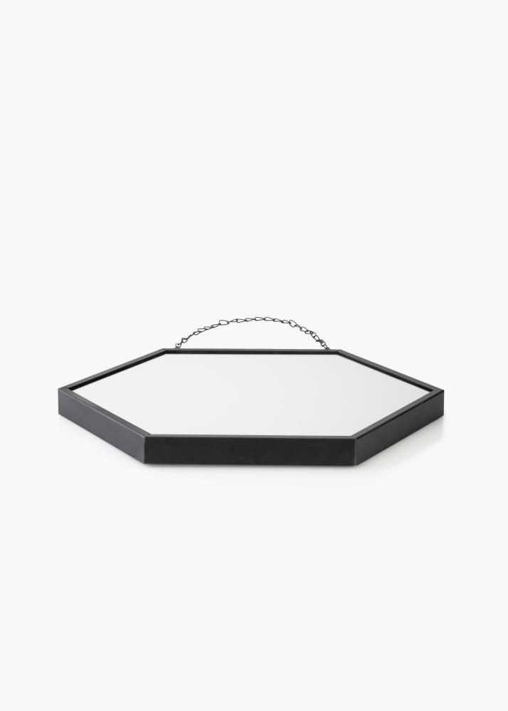 KAILA KAILA Spiegel Hex Chain - Zwart 39x45 cm