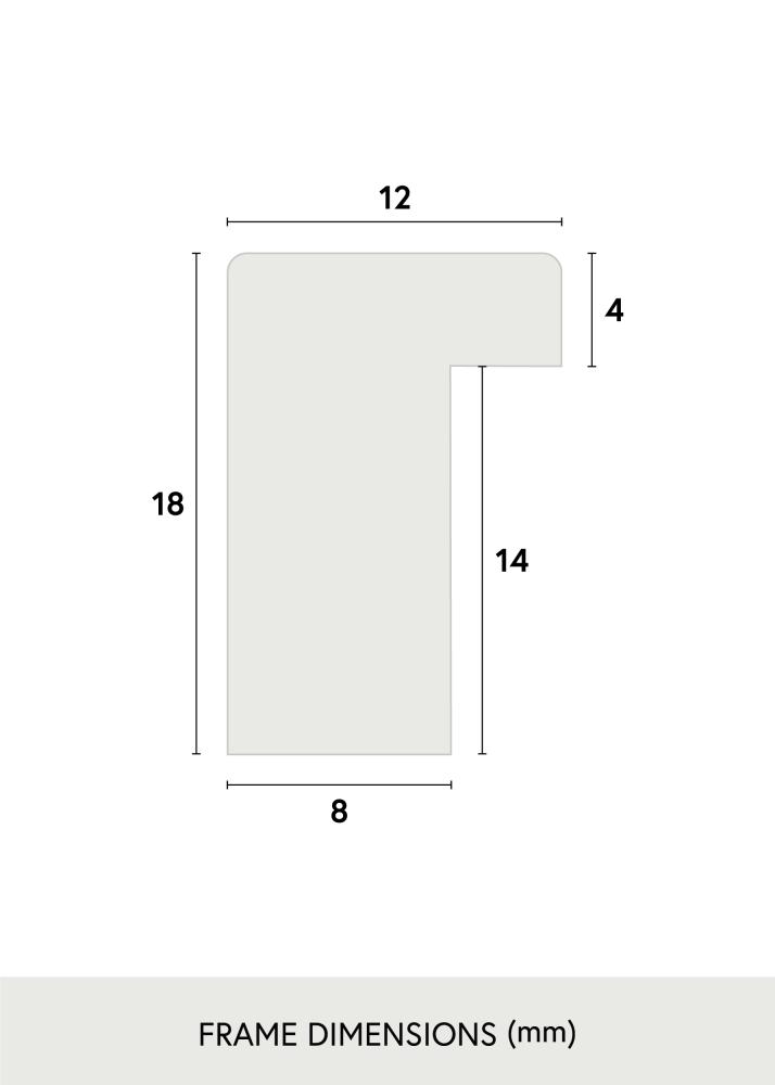 Ram med passepartou Kader Oslo Zwart 50x70 cm - Passe-partout Wit 40x60 cm