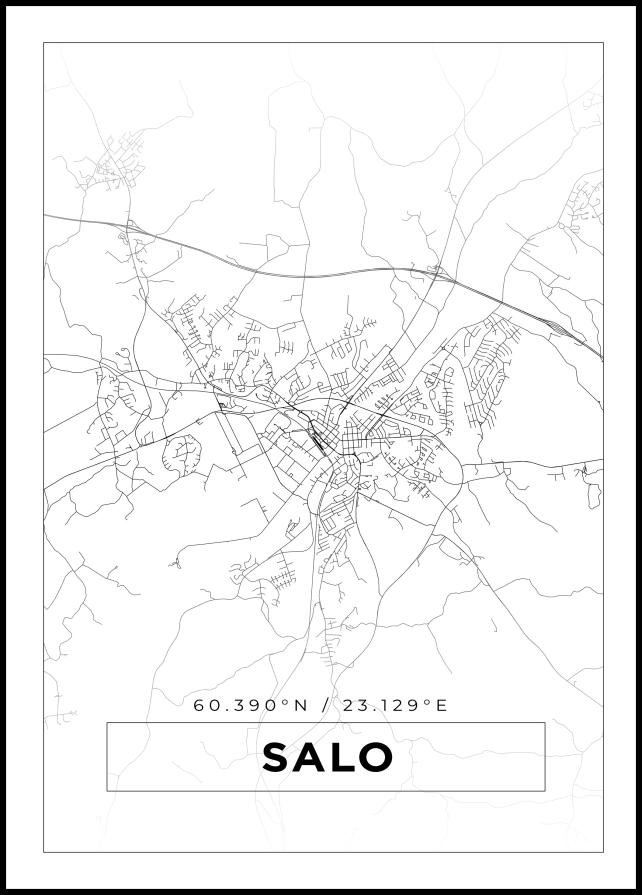 Bildverkstad Map - Salo - White Poster