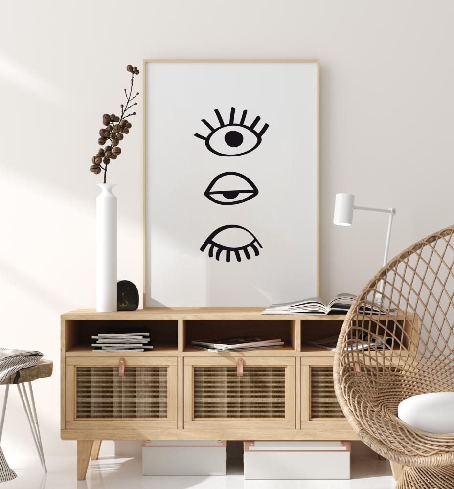 Bildverkstad Three Eyes Line Poster