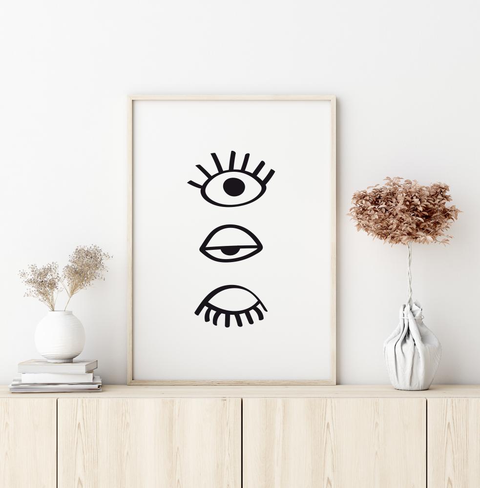 Bildverkstad Three Eyes Line Poster