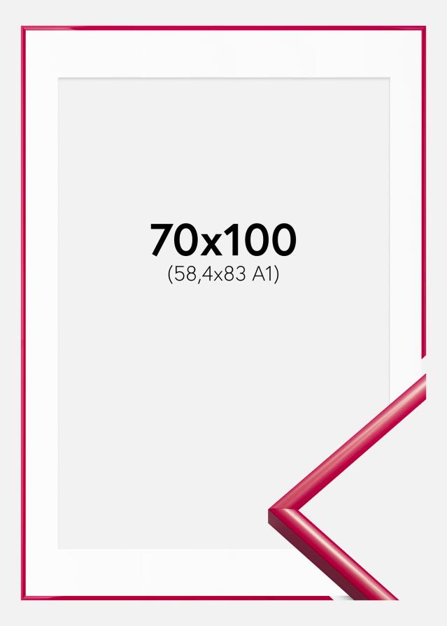 Ram med passepartou Kader New Lifestyle Rose 70x100 cm - Passe-partout Wit 59,4x84 cm (A1)