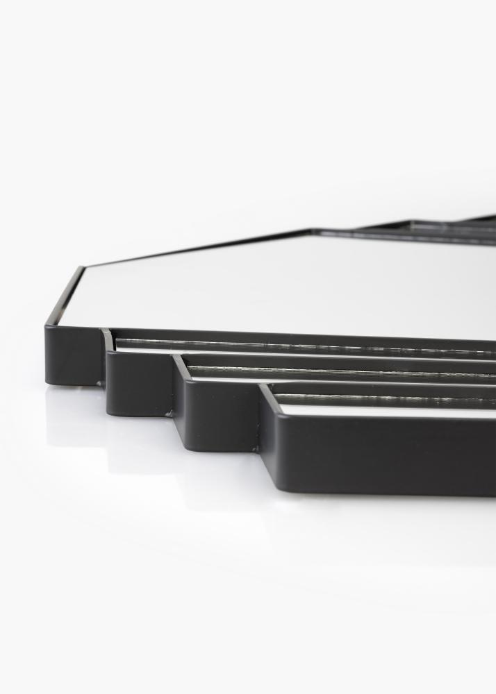 KAILA KAILA Spiegel Fan - Zwart 63x70 cm