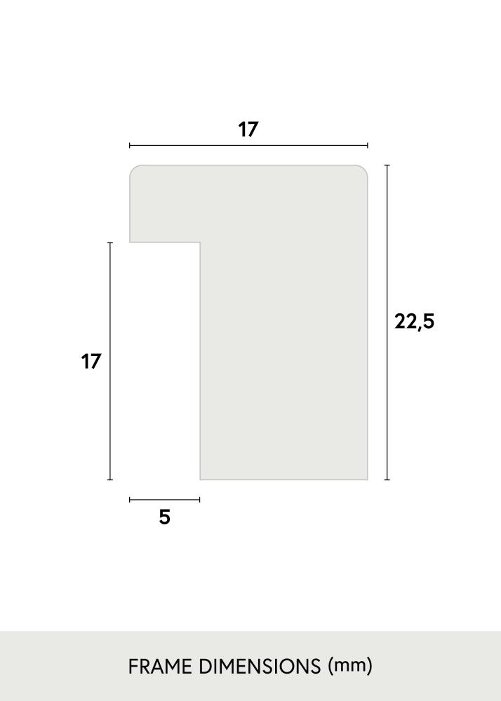 Ram med passepartou Kader Grimsåker Eiken 35x50 cm - Passe-partout Zwart 24x30 cm