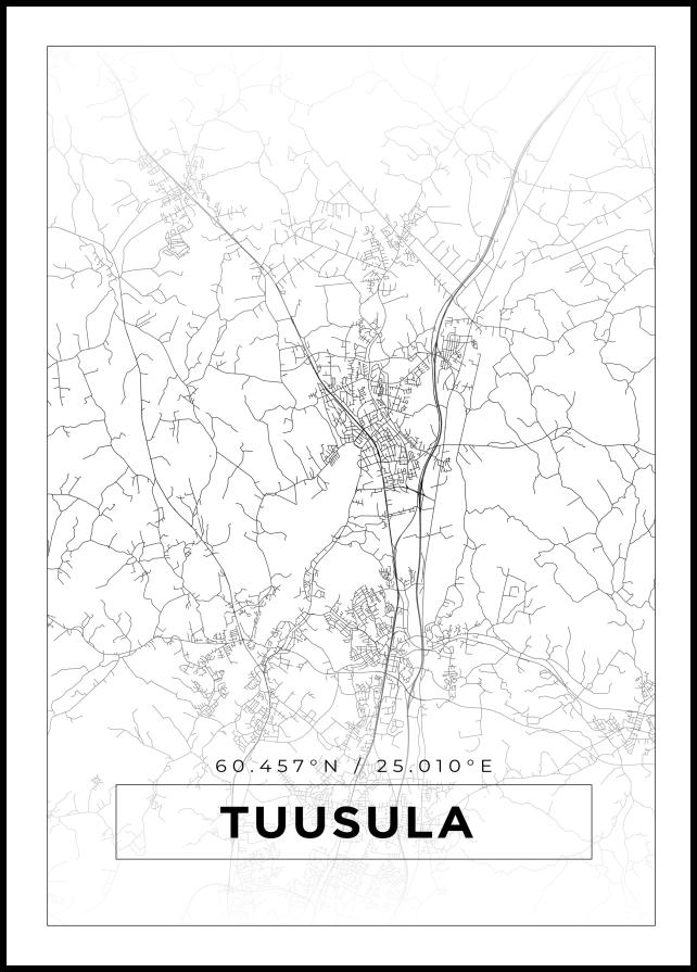 Bildverkstad Map - Tuusula - White Poster