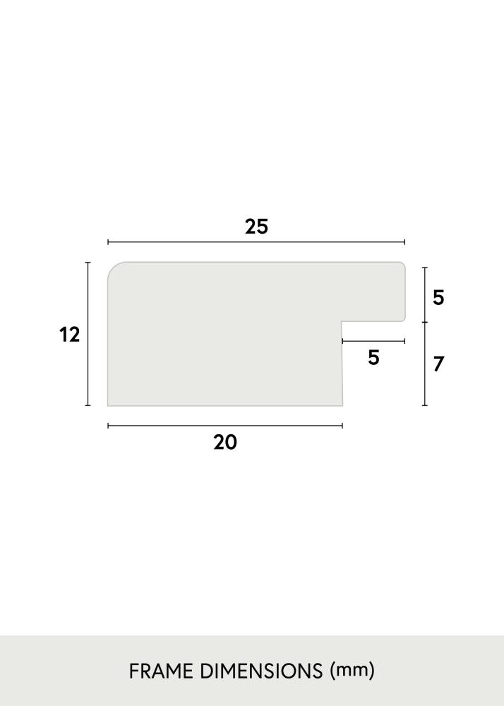 Ram med passepartou Kader Trendline Eiken 40x50 cm - Passe-partout Zwart 30x40 cm