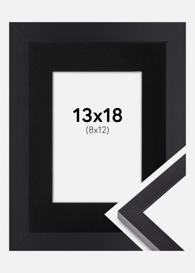 Ram med passepartou Kader Selection Zwart 13x18 cm - Passe-partout Zwart 9x13 cm