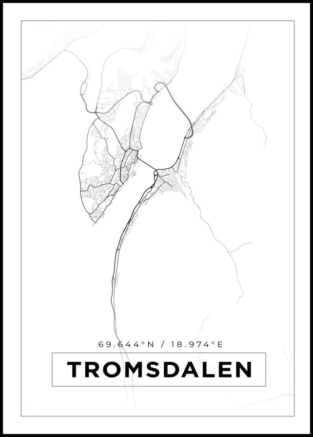 Bildverkstad Map - Tromsdalen - White Poster