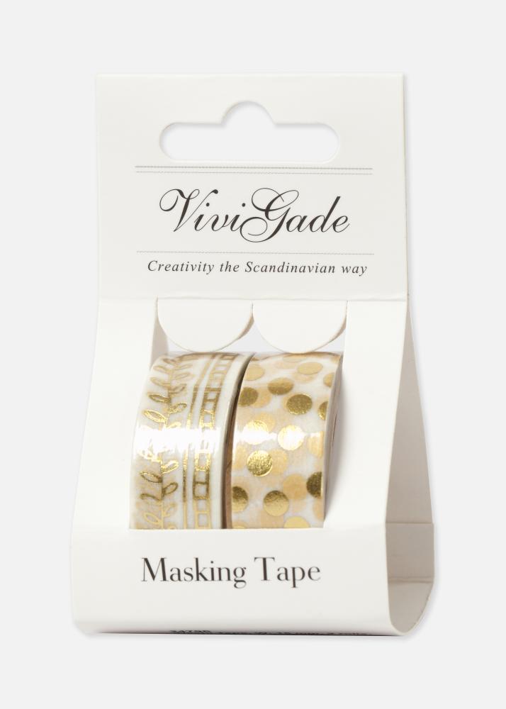 Creativ Company Washitape Goud Ranken en Stippen- folie 2-pack