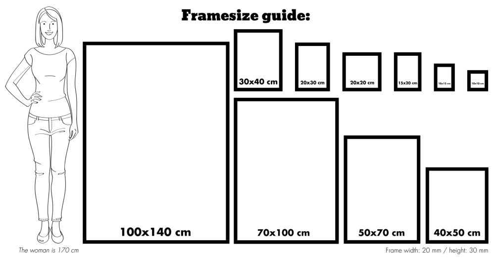 Ramverkstad Kader Amanda Box Blauw - Formaat naar keuze