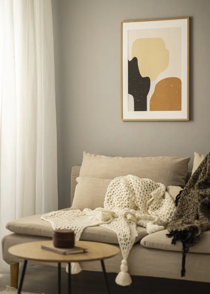 Ram med passepartou Kader Soul Oak Veneer 50x60 cm - Passe-partout Wit 16x20 inches