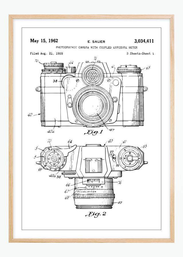 Bildverkstad Patenttekening - Camera I Poster